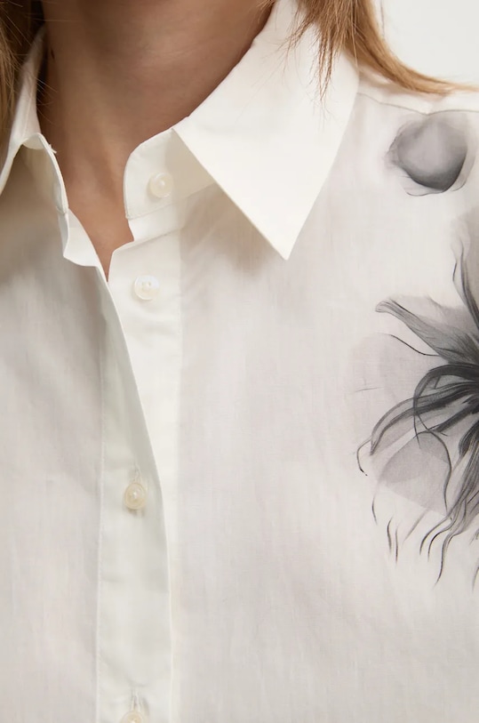 Bavlněná košile Desigual OSAKA 24WWCW08 bílá