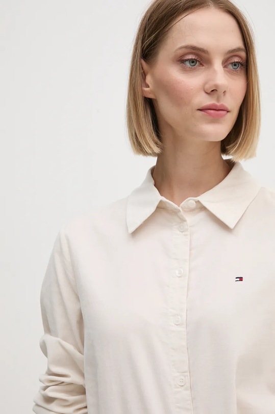 Košeľa Tommy Hilfiger béžová WW0WW43563