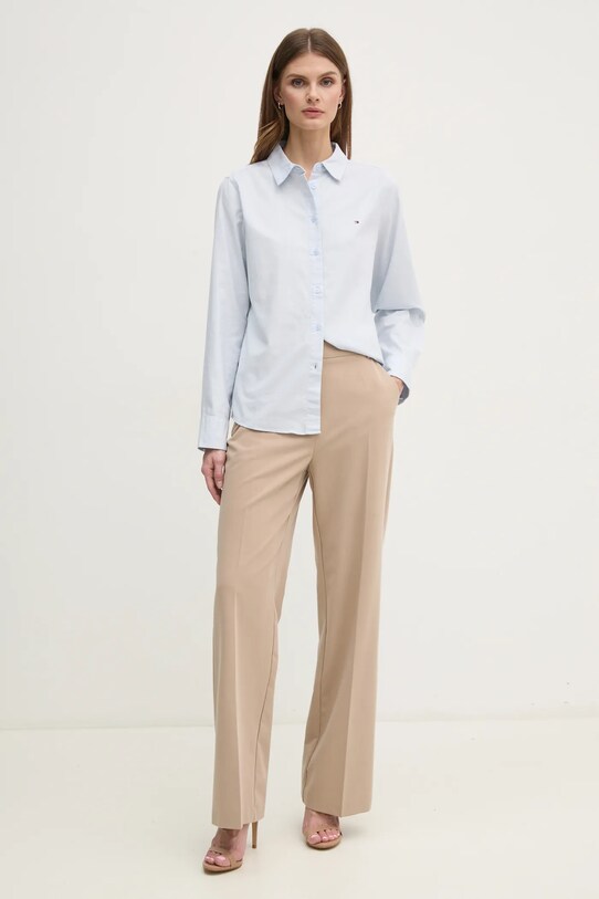 Košile Tommy Hilfiger WW0WW44230 modrá AW24