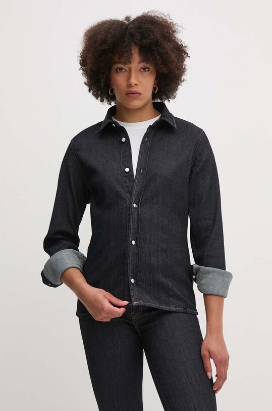 Джинсовая рубашка Calvin Klein Jeans casual тёмно-синий J20J224052