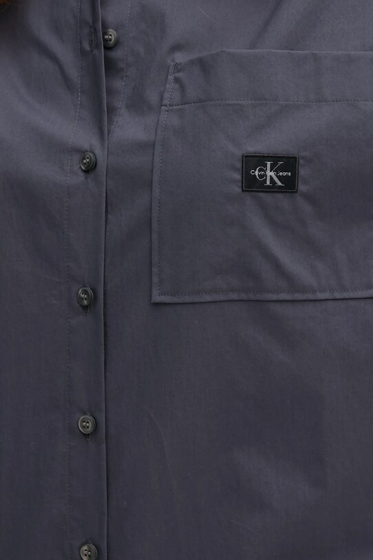 Хлопковая рубашка Calvin Klein Jeans J20J224436 серый