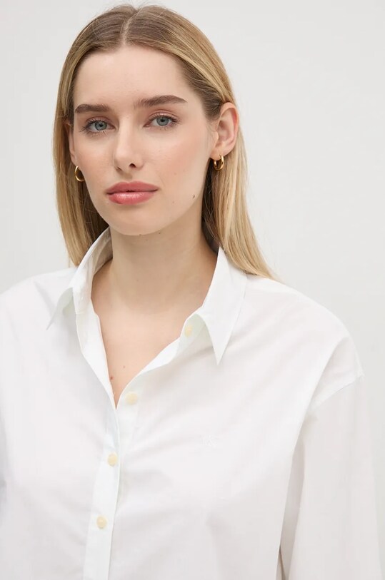 Хлопковая рубашка Calvin Klein Jeans бежевый J20J224623