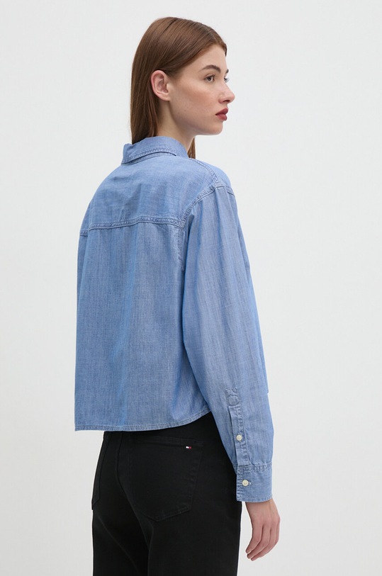 Odzież Calvin Klein Jeans koszula bawełniana J20J224899 niebieski