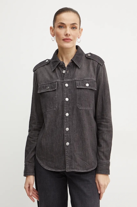 Дънкова риза MICHAEL Michael Kors стандартна сив MF440QFGNH