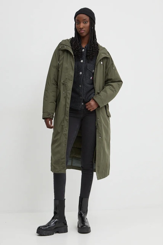 Košilová bunda Tommy Jeans DW0DW18869 černá AW24