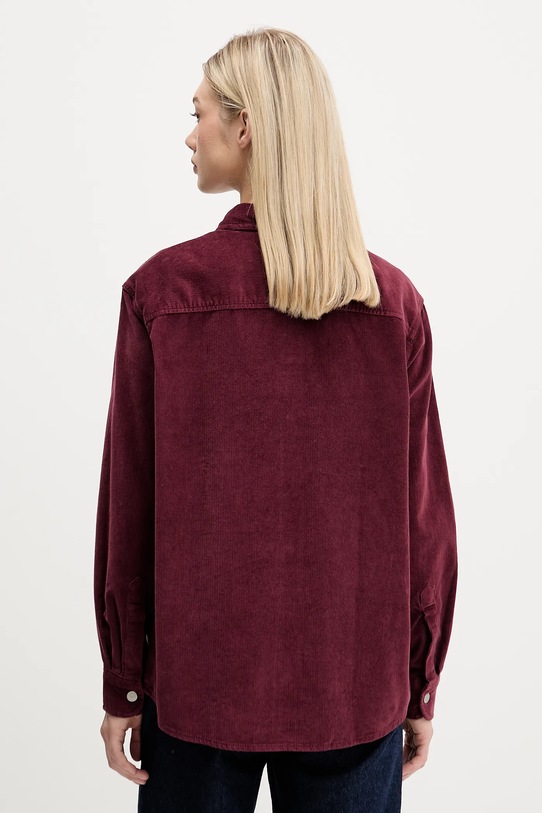 Îmbrăcăminte Tommy Jeans camasa din velur DW0DW18871 burgundia