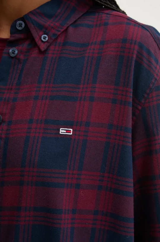 Košulja Tommy Jeans DW0DW18878 bordo