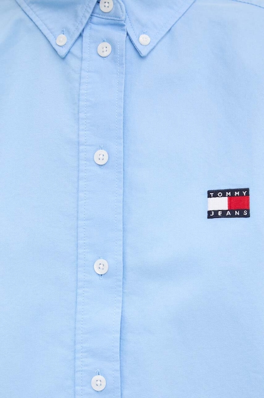 Tommy Jeans camasa din bumbac DW0DW19709 albastru AW24