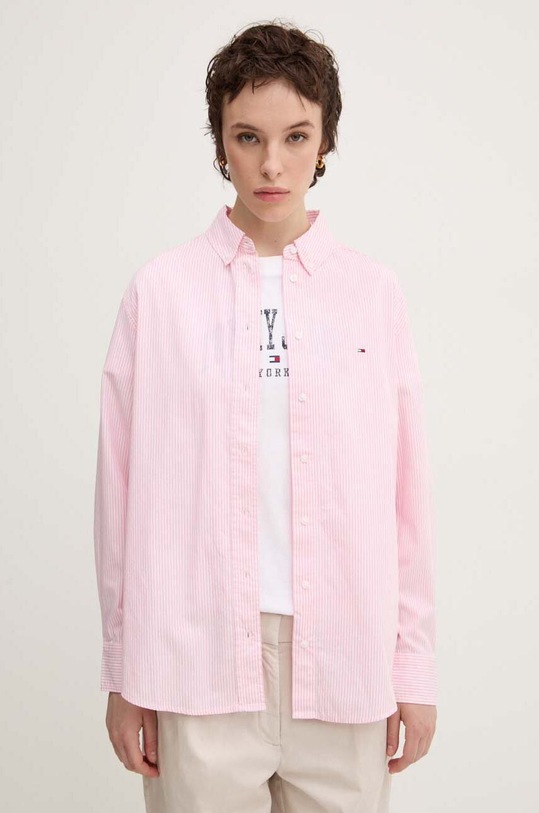 Tommy Jeans pamut ing pamut rózsaszín DW0DW19805