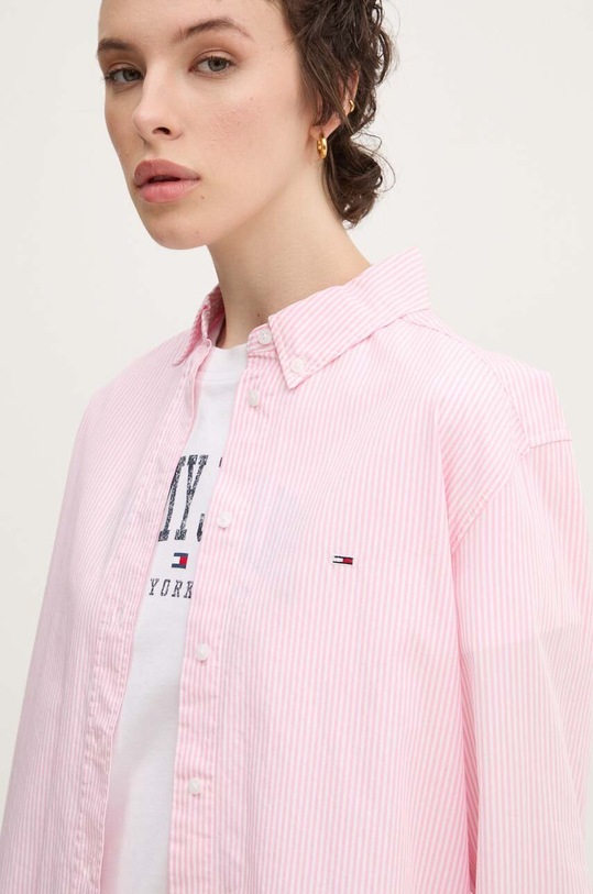 Tommy Jeans pamut ing DW0DW19805 rózsaszín