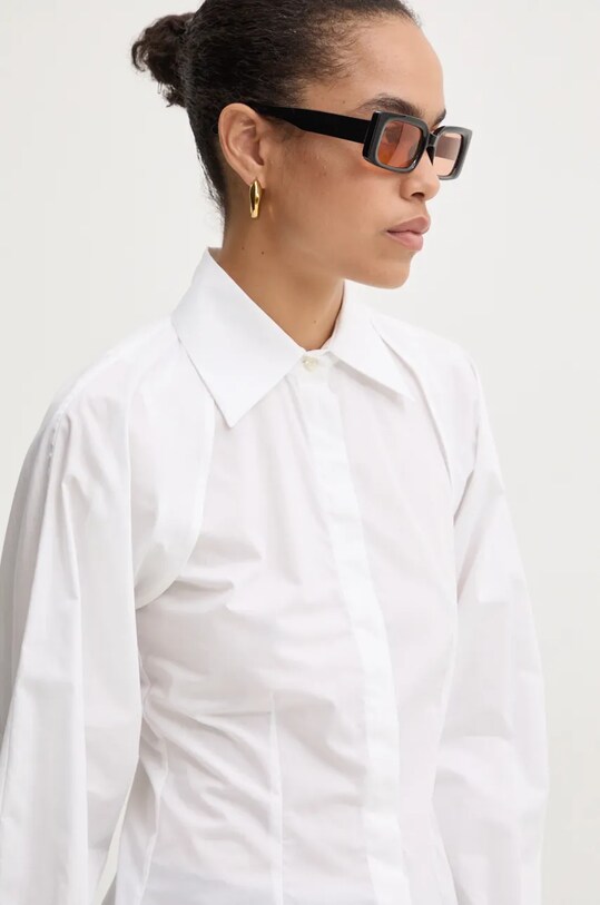 MSGM camasa din bumbac 3742MDE03.247816 alb