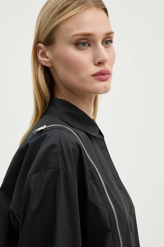 Bavlnená košeľa MSGM čierna 3742MDE07.247816