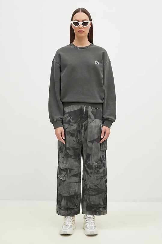 Carhartt WIP cotton sweatshirt Nelson Sweatshirt gray I029537.87GD
