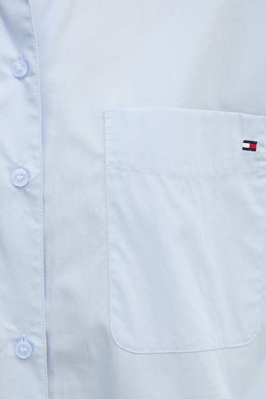 Хлопковая рубашка Tommy Hilfiger WW0WW45612 голубой