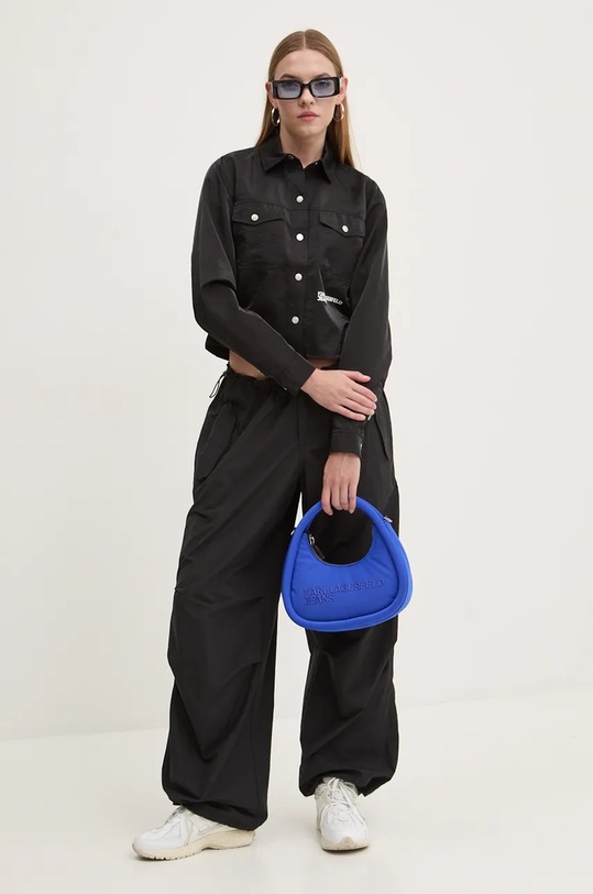 Πουκάμισο Karl Lagerfeld Jeans 246J1603 μαύρο AW24