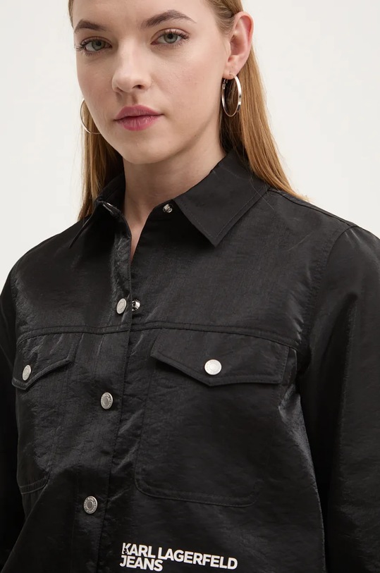 Πουκάμισο Karl Lagerfeld Jeans μαύρο 246J1603
