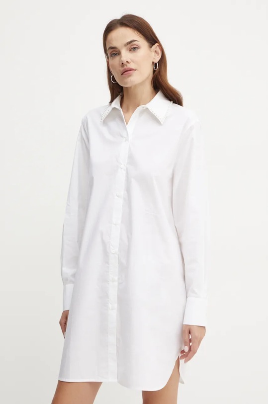 Odzież Karl Lagerfeld koszula bawełniana 246W1602 biały