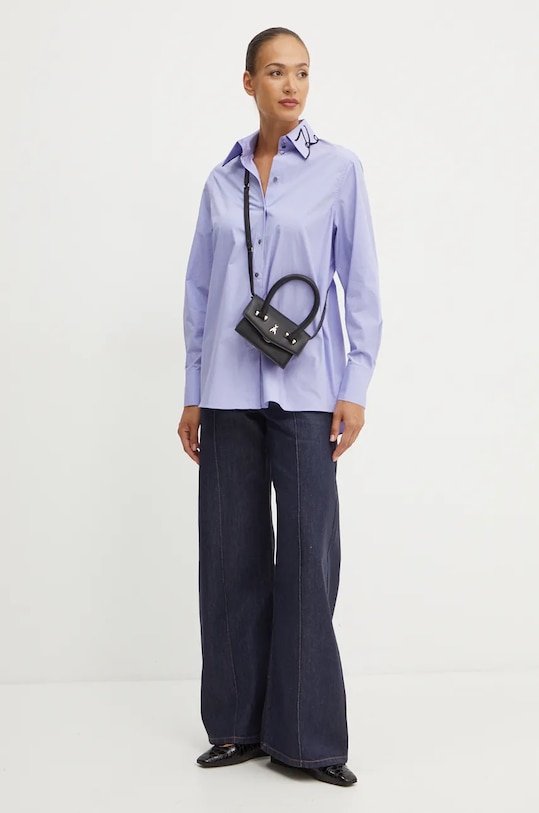 Karl Lagerfeld camasa din bumbac 246W1603 violet AW24