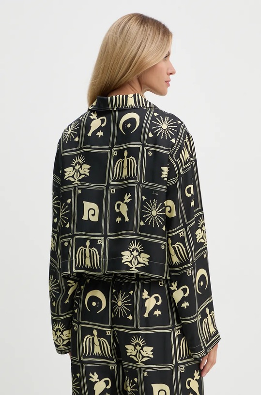 Oblečení Hedvábné tričko Nanushka VALLY NW24PFTP5499 černá