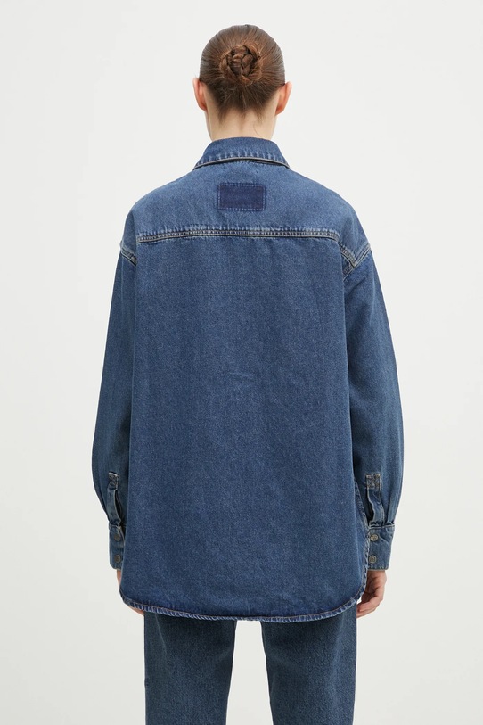 Odzież KSUBI koszula jeansowa Oversized Longsleeve Shirt Subway WPF24SH007 niebieski