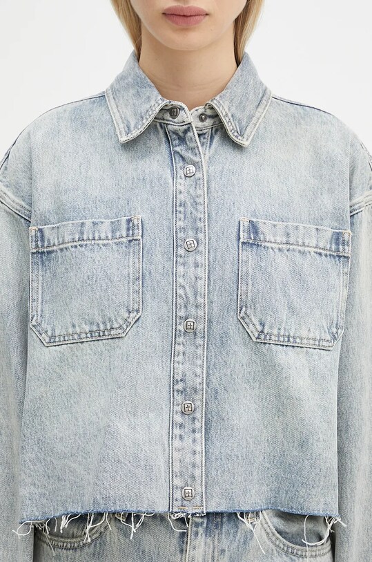 KSUBI kurtka jeansowa Cutaway Longsleeve Shirt Worn niebieski WPF24SH001