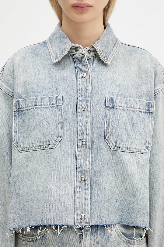 Jeans jakna KSUBI Cutaway Longsleeve Shirt Worn modra WPF24SH001