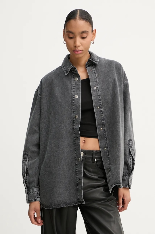 Won Hundred camasa jeans lung gri 3182.15153