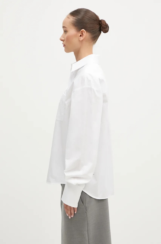 Βαμβακερό πουκάμισο Sportmax Gesso 2422116023600 λευκό AW24