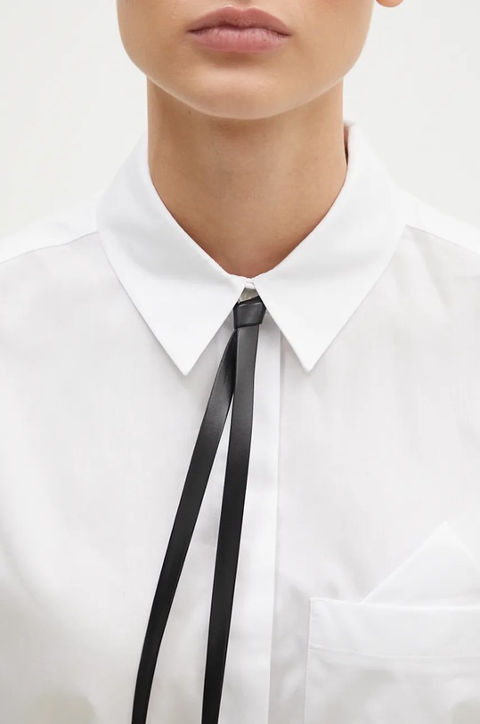 Βαμβακερό πουκάμισο Sportmax Gesso 2422116023600 λευκό