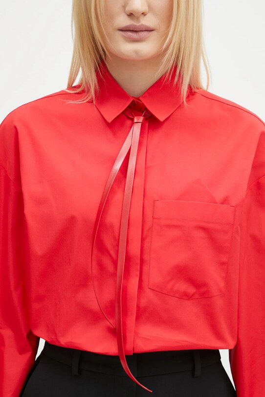 Sportmax camicia in cotone Gesso rosso 2422116023600
