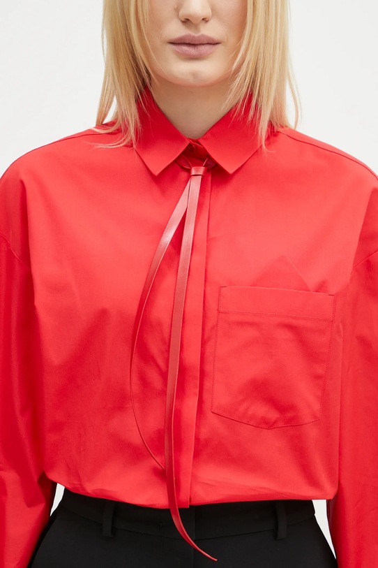 Bavlněná košile Sportmax Gesso červená 2422116023600