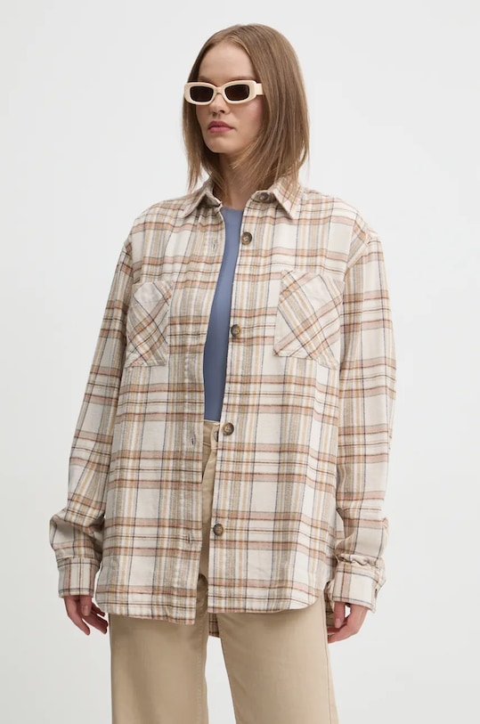 Rip Curl koszula bawełniana HIGH TIDE wzorzyste beżowy 02CWJA