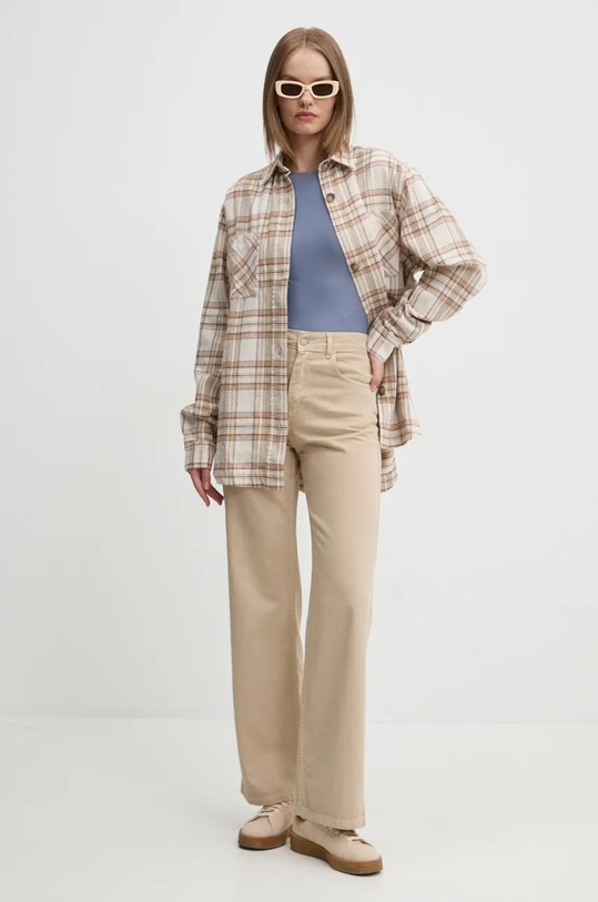 Rip Curl koszula bawełniana HIGH TIDE 02CWJA beżowy AW24