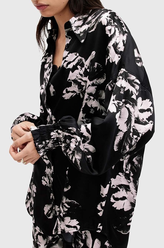 Одяг Сорочка з домішкою шовку AllSaints CHARLI SHIRT W010PB чорний