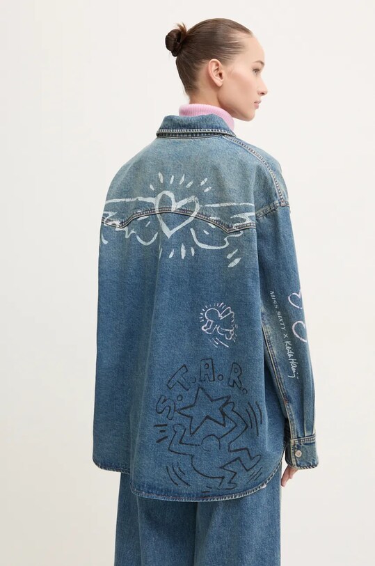Одежда Джинсовая куртка Miss Sixty x Keith Haring 6L3XJ2430000 голубой