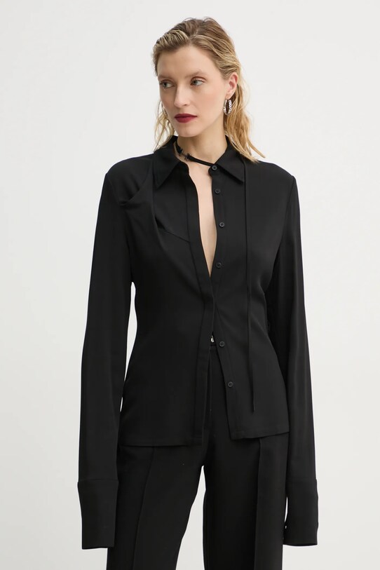 Košeľa Heliot Emil čierna AW24.W.05.056.BLK01