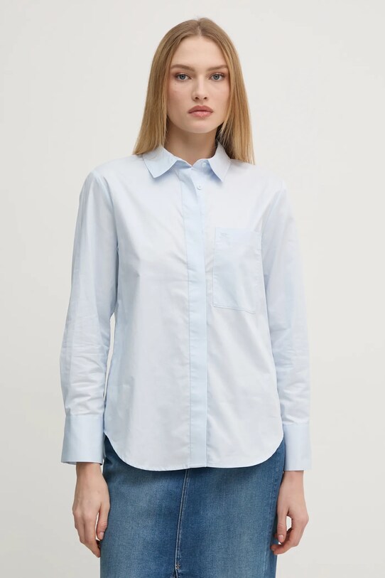 Pedro del Hierro koszula bawełniana bawełna niebieski 6638230