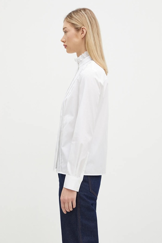 Maison Kitsuné cotton shirt Craft Embroidery NW00414WC5010 white AW24