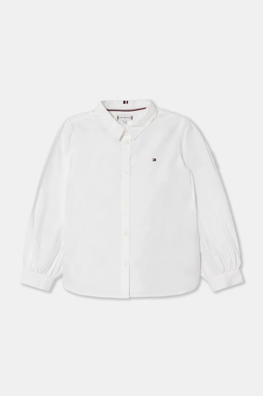 Dětská bavlněná košile Tommy Hilfiger dlouhý bílá KG0KG08106.9BYH.116.122