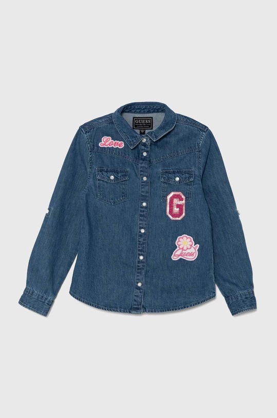 Παιδικό τζιν πουκάμισο Guess casual μπλε J4YH00.D4EU0.9BYH