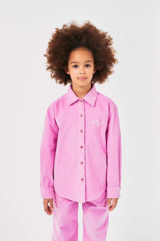 Детская хлопковая рубашка Bobo Choses casual розовый 224AC032