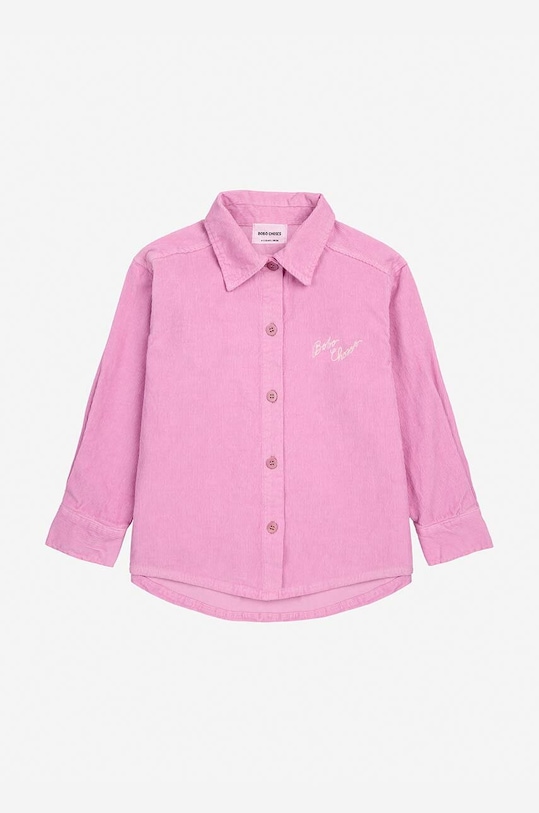 Дитяча бавовняна сорочка Bobo Choses 224AC032 рожевий AW24