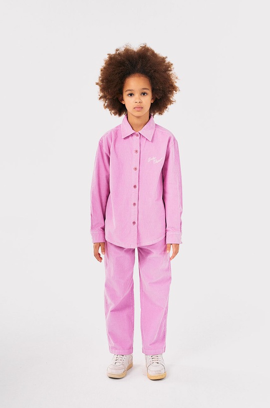 Детская хлопковая рубашка Bobo Choses 224AC032 розовый