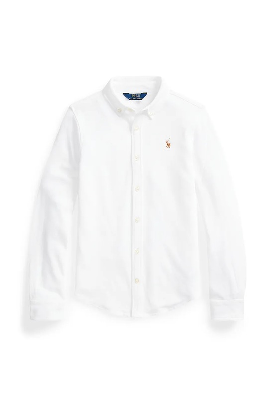 Детска памучна риза Polo Ralph Lauren 313901132002 бял AW24