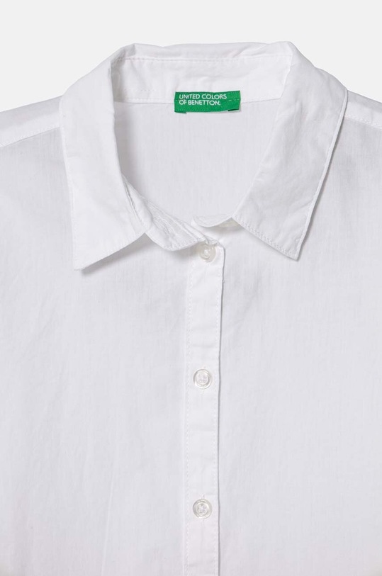 DÍVKA Dětská bavlněná košile United Colors of Benetton 5X9ZCQ03A.G.Seasonal bílá
