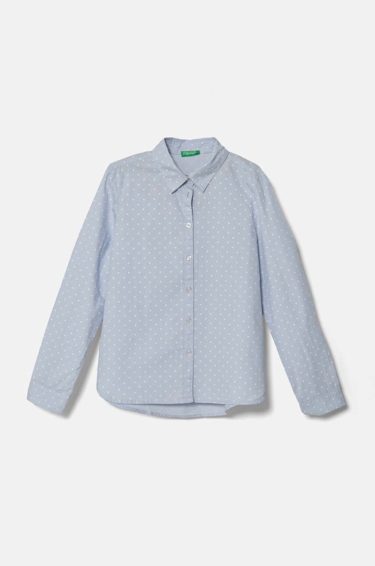 Dětská bavlněná košile United Colors of Benetton dlouhý modrá 5X9ZCQ03A.G.Seasonal