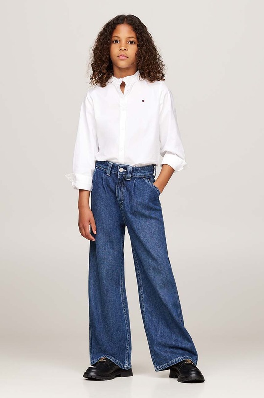 Dětská bavlněná košile Tommy Hilfiger bílá KG0KG08230.9BYH.104.122