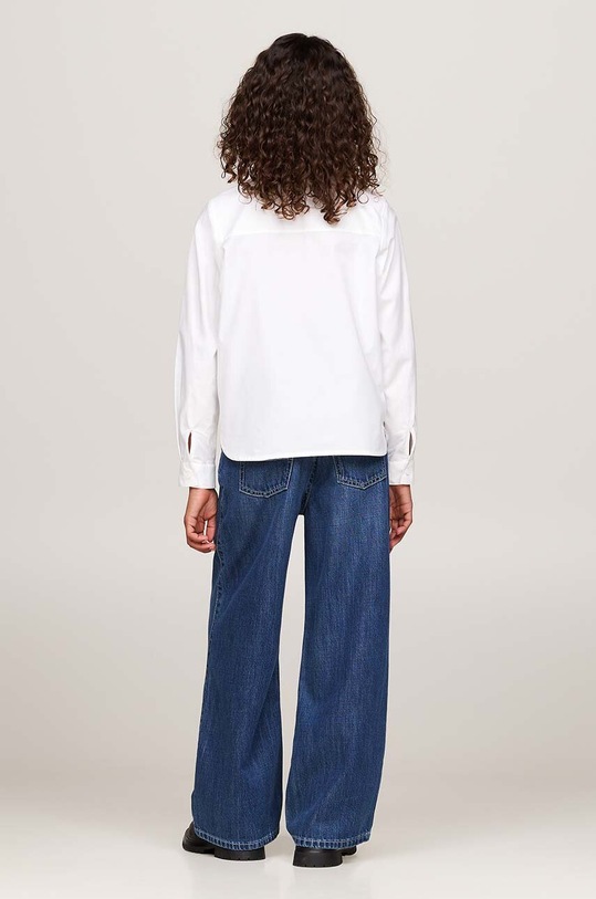 Dětská bavlněná košile Tommy Hilfiger KG0KG08230.9BYH.104.122 bílá