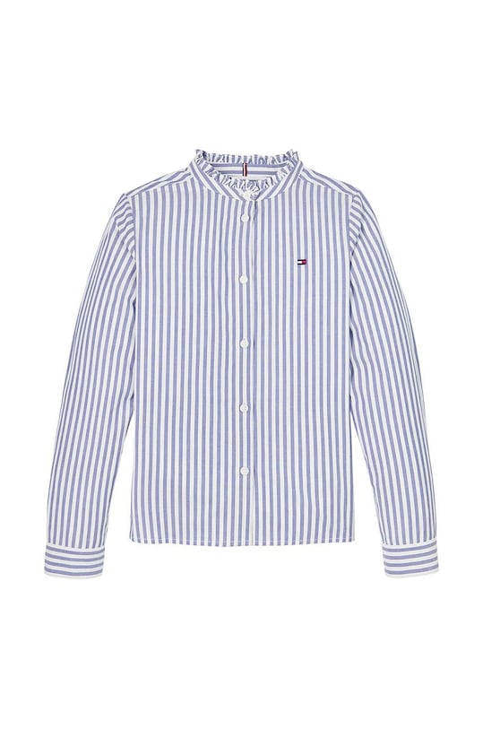 Dječja pamučna košulja Tommy Hilfiger KG0KG08230.9BYH.128.176 plava AW24