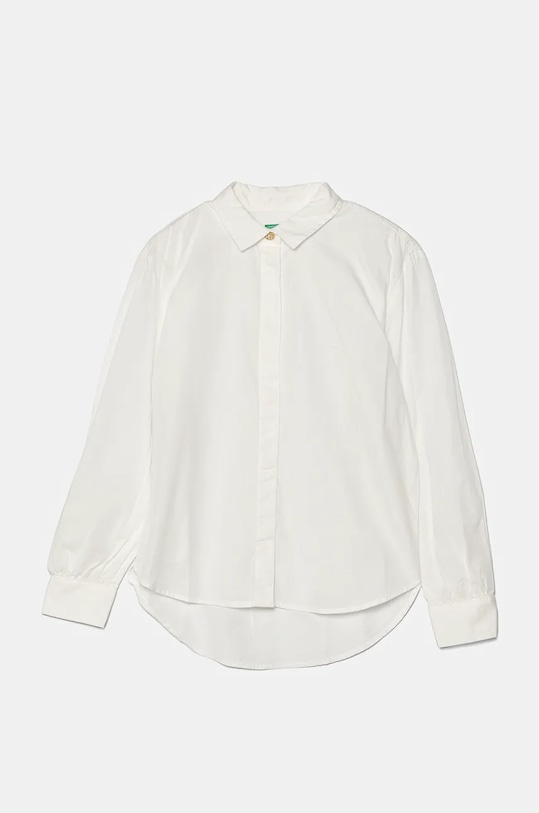 Детская хлопковая рубашка United Colors of Benetton длинный белый 5RHDCQ03O.G.Seasonal